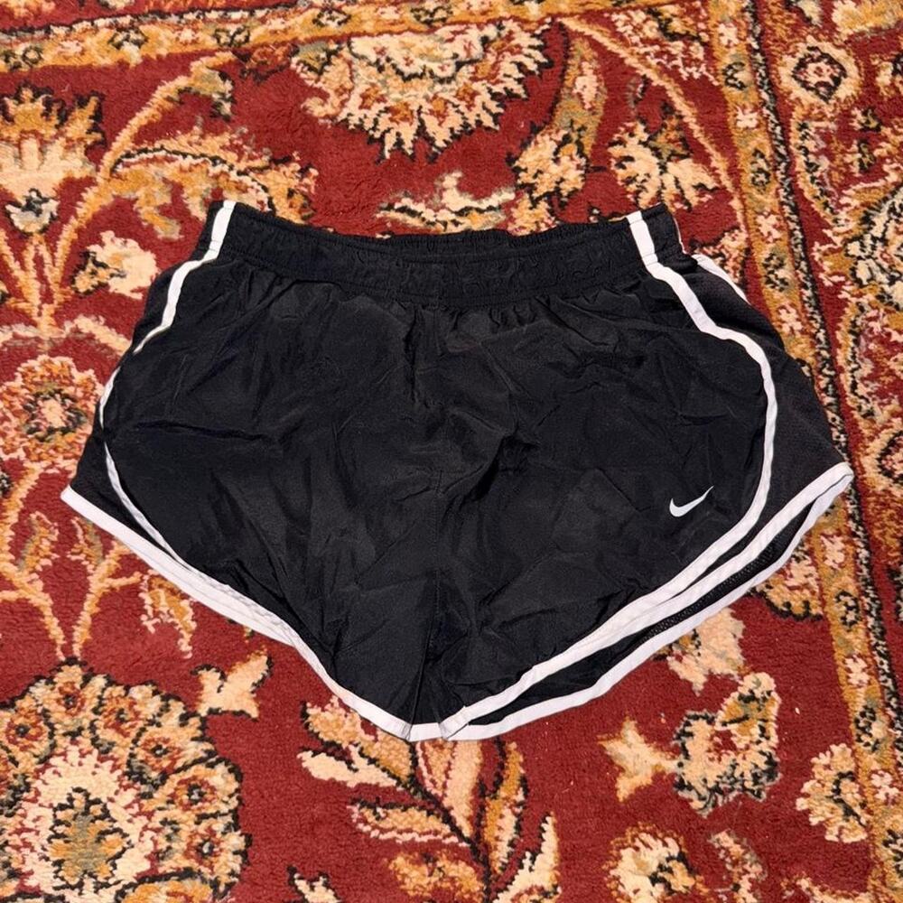 Nike black shorts with white